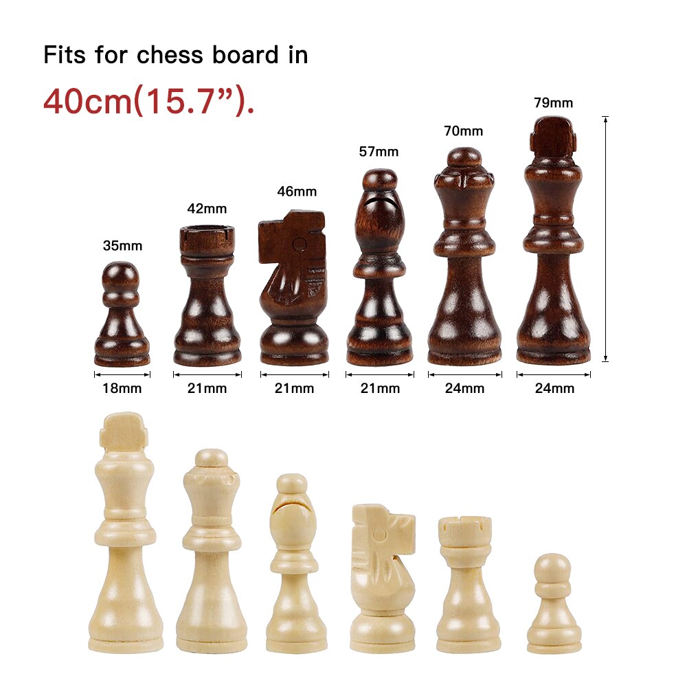 32 piezas de ajedrez Internacional, juego de ajedrez de madera, reemplazo de juegos de entretenimiento