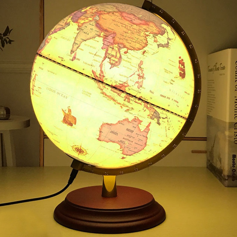 Luminescens globus verden jord hav kort bold geografi 25cm læring pædagogisk badebold børn geografi pædagogiske forsyninger