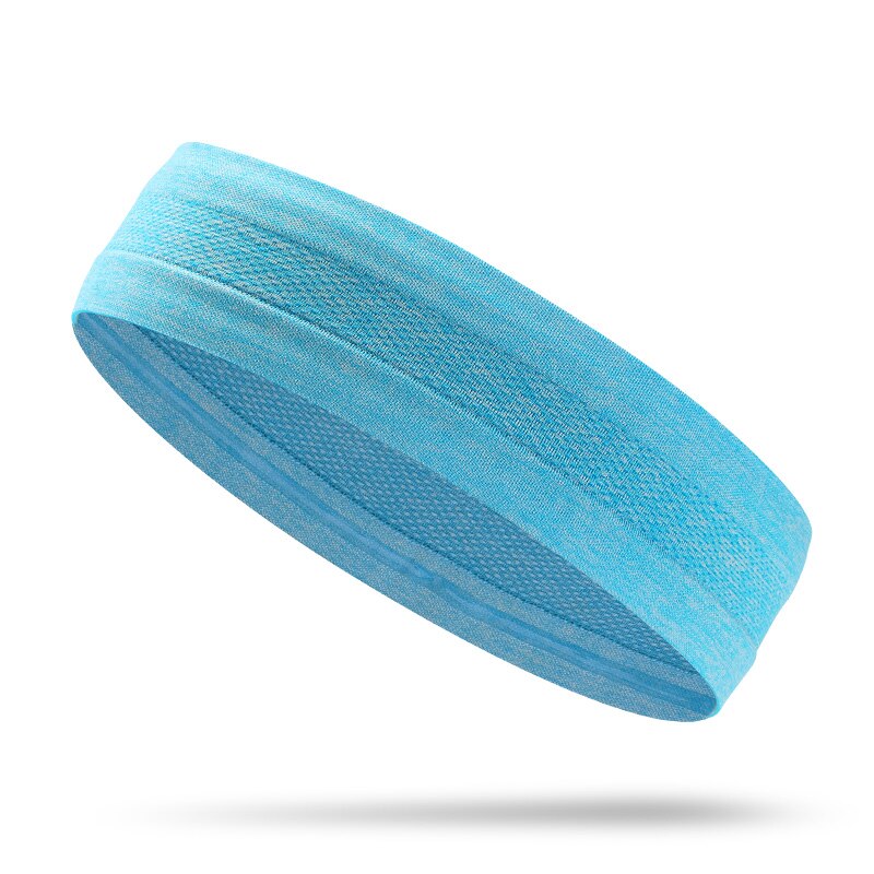 Elastisk svedbånd sportshovedbånd anti-slip hår elastikker åndbar basketball fitness yoga hovedbånd mand sport til kvinder: Blå