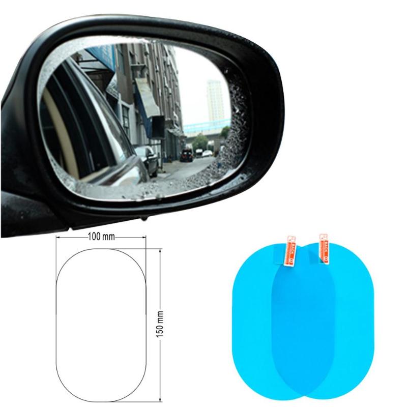 2/4 stk bil regn bakspejl film vandtæt anti-tåge bil spejl regn cover anti-regn bilrude regnbeskytter glasfilm