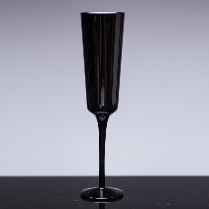 220ML lead-free glass black and white wine glass European goblet home decoration: A