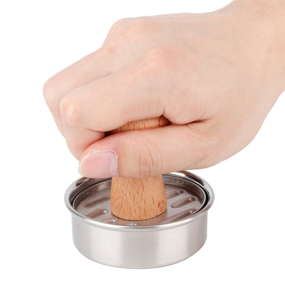 Forma de cozinha de aço inoxidável, redonda, para hambúrguer, prensa para carne, grelhar, prensa para fazer hambúrguer, 1 peça