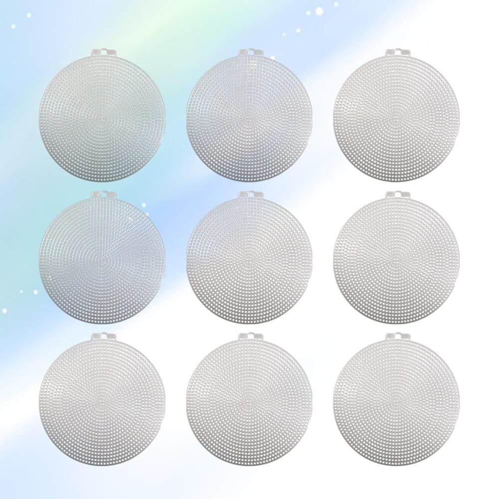 12PCS Canvas Plastic Material Durable Round Shape Plastic Canvas Mesh Board for Handicraft DIY: Default Title