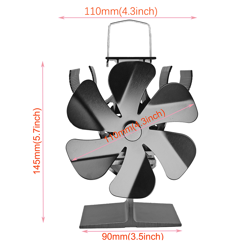 Warmte aangedreven kachelventilator Geen elektriciteit vereist Stille werking Thermische kachelventilatoren voor thuisverwarming Haarden Houtkachel