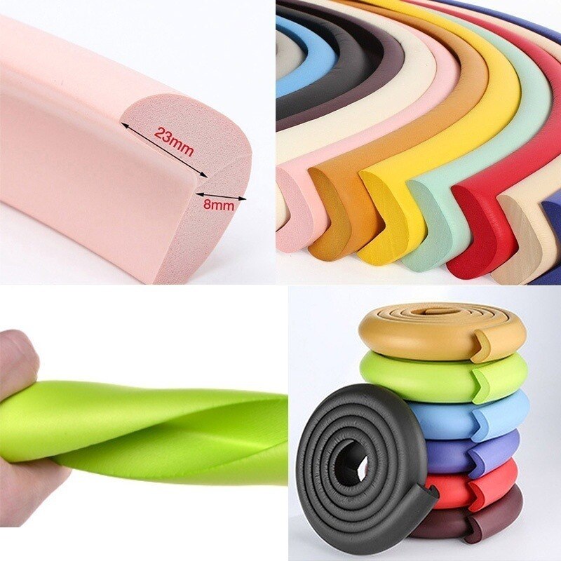 2M U-vorm Extra Dikke Baby Veiligheid Meubels Tafel Protector Edge Corner Bureau Cover Beschermende Tape Schuim Hoeken Bumper guard Een +