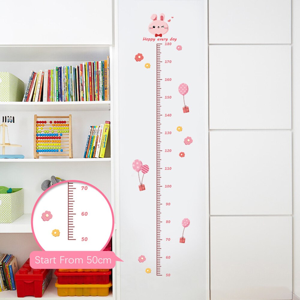 Cartoon Measure Wall Sticker Cartoons Photo Frame Moon Rainbow Height Chart Ruler Wall Sticker for Kid Room Bedroom Home Decor: C
