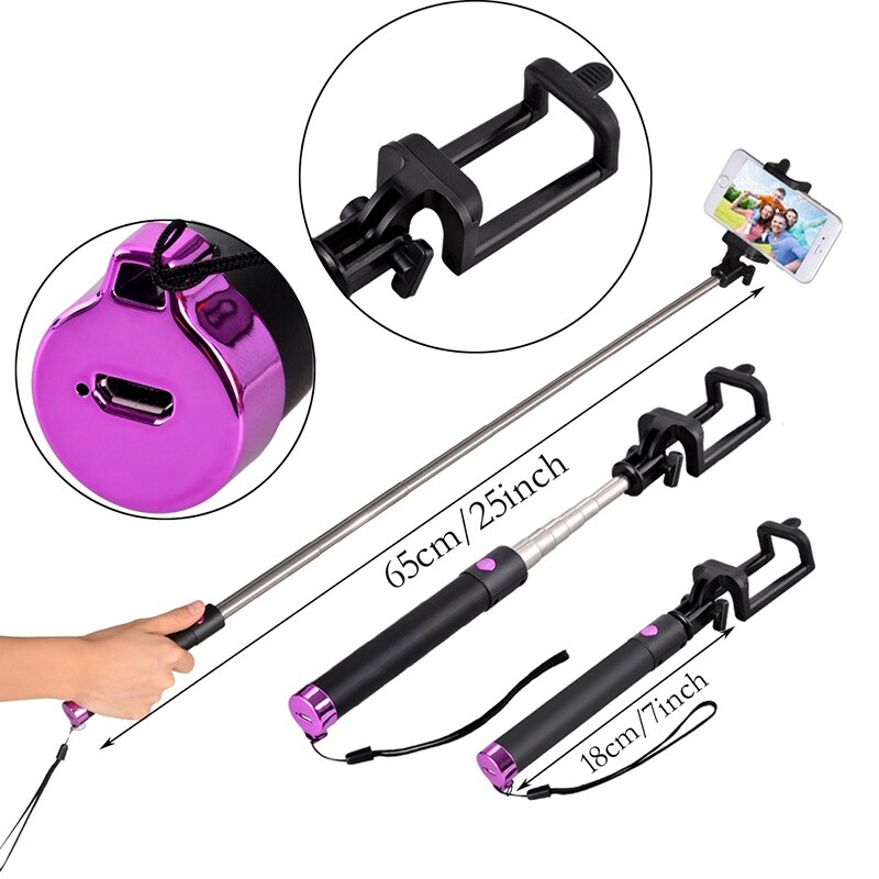 Selfiestick Monopod Bastone For iPhone XR X XS MAX 8 7 6 6s Plus Wireless Selfie Stick For Huawei P30 Pro Palo Selfi Para Movil