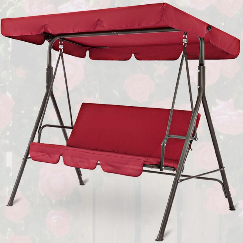Terrasse Schaukel Stuhl 2 Teile/los Universal Garten Stuhl Staubdicht 3-Seater Outdoor Abdeckung (Rot)