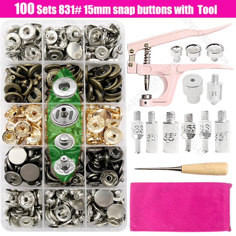 Botón a presión de acero inoxidable 503 # Sujetadores Botones Alicates Perforadora Molde Accesorios de costura para ropa Chaqueta Artesanía de cuero