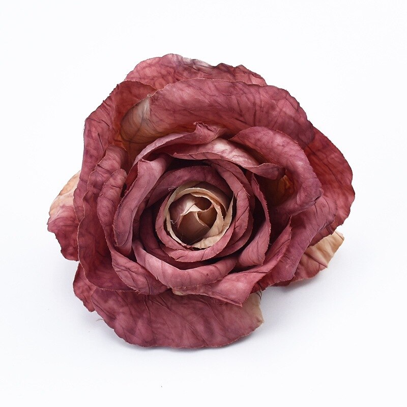 3 st heminredningstillbehör dekorativa blommor kransar rosor blomma vägg diy box brud handled blomma konstgjorda blommor: 4