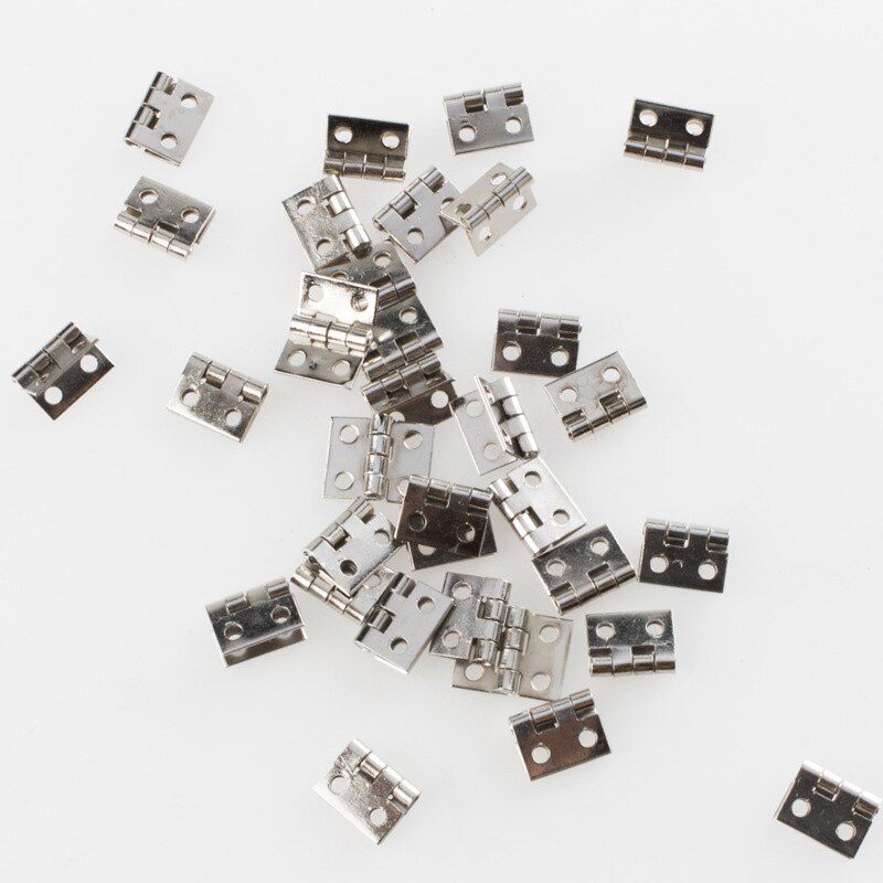 20pcs/lot Mini Cabinet Hinges Furniture Fittings Decorative Small Door Hinges for Jewelry Box Furniture Hardware 8mm*10mm