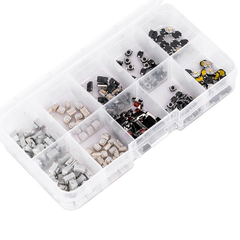 250Pcs Tactile Drukknop Auto Afstandsbediening Sleutel Knop Microschakelaar Tool Kit