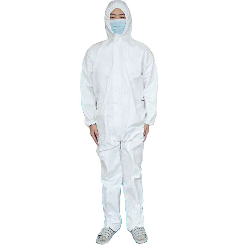 Nyeste anti-dug beskytte virus vaskbart hazmat dragt anti-virus beskyttelse tøj sikkerhedsoverall blå hvid