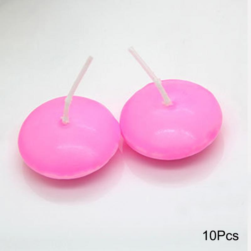 Bougies flottantes pour décoration de maison, événement, fête de mariage, décoration de noël, 10 pièces/lot: Rose