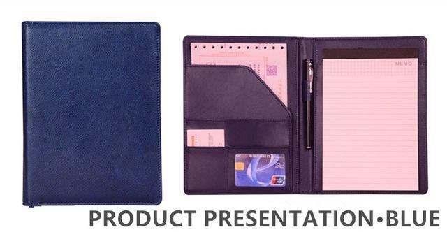 Office Manager Conference Storage Signature agreement padfolio 2 Offices Harphia FPDB-410 A5 File Folder: Blue No Clip