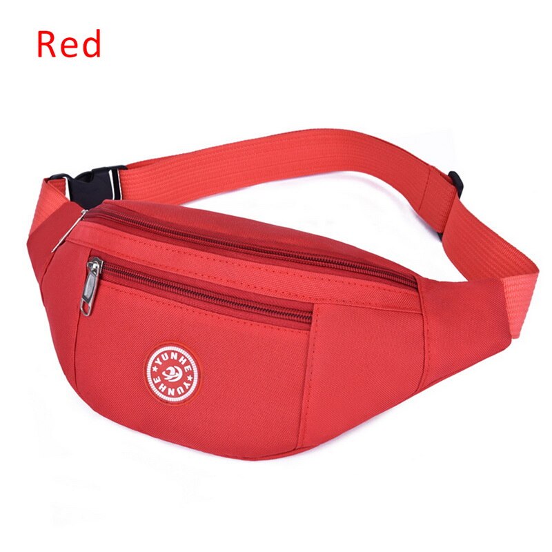 Mannen Vrouwen Nylon Taille Packs Sling Tassen Crossbody Outdoor Sport Schouder Borst Dagelijks Picknick Canvas Messenger Pack Bag Bolsa: red3