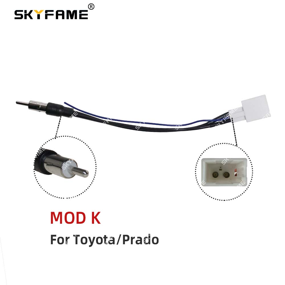 SKYFAME Car Radio FM AM Antenna Converter Adapter Extended Line Plug For Car Playe DVD Android Multimedia Navigation: Blue