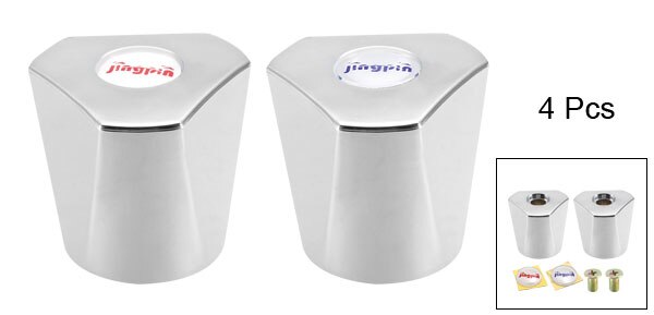 Uxcell kranvred handtag 29mm dia universal ersättning handtag kit silver ton 4 st: Default Title