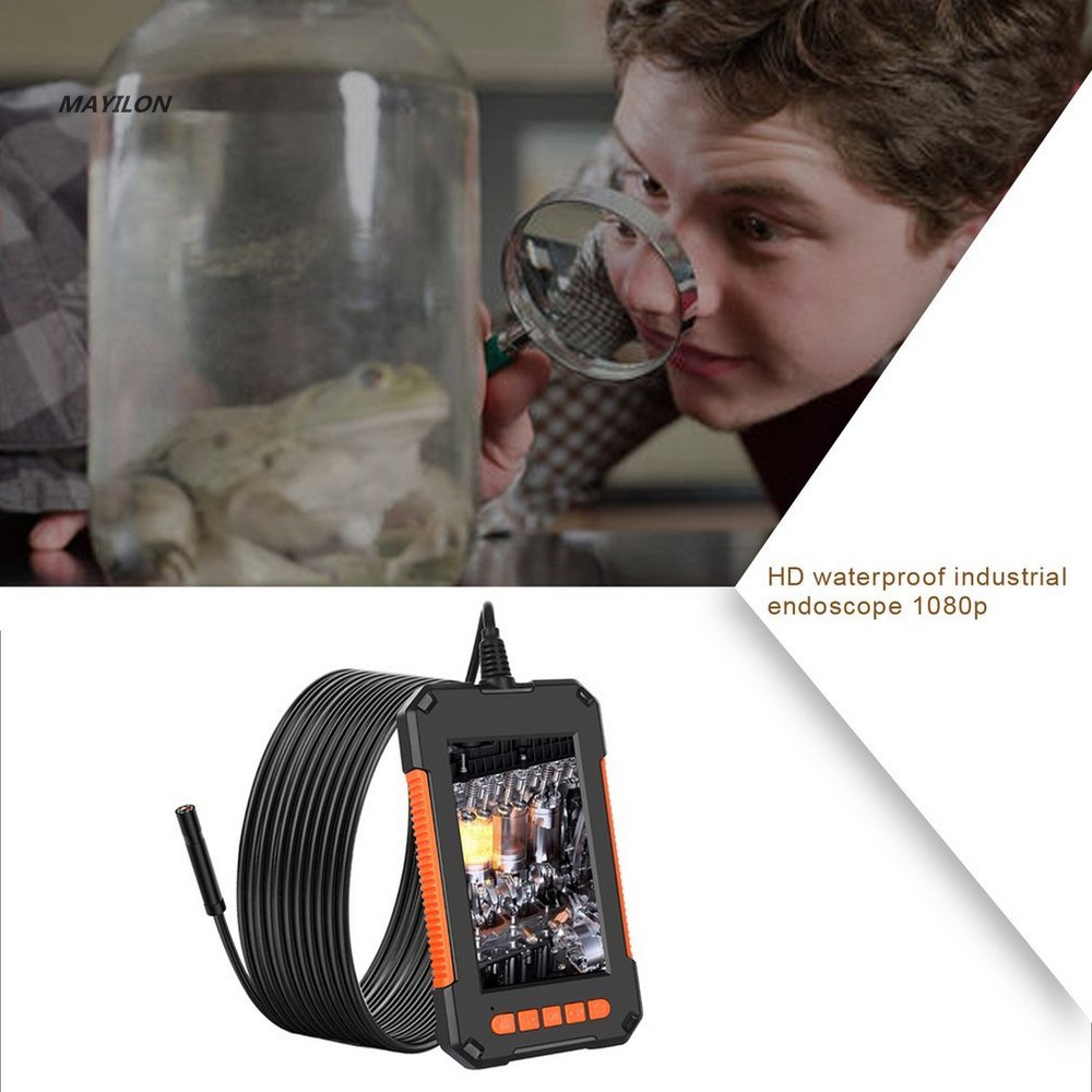 P40 Industriële Endoscoop Camera 1080P Hd 4.3 ''Screen Single &amp; Dual Lens Inspectie Camera IP68 Snake Camera Met verstelbare Led