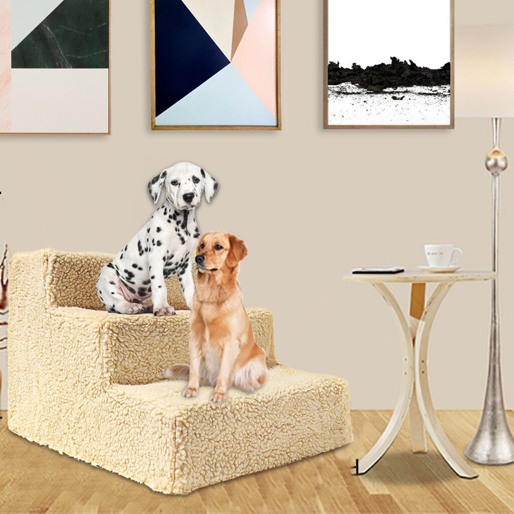 Cama para mascotas escaleras para mascotas 3 escaleras casa para perros cachorro gato cama pasos de malla plegable desmontable cama para mascotas gato rampa para perros suministros para cachorros