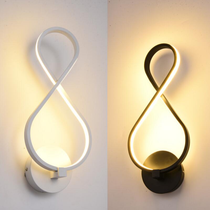 Moderne led væglampe lampada soveværelse ved siden af væglampe hjem indendørs dekoration belysning korridor aluminium væglampe  ac90-260v