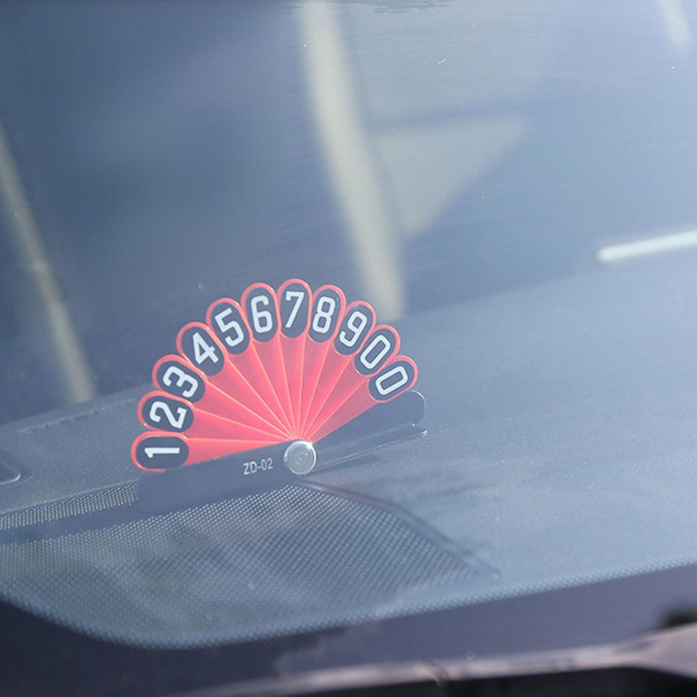 Auto voorkant kaart auto nummer stickers borden auto sticker accessoires reflecterende strip tijdelijke stopborden lichtgevende parkeerkaart