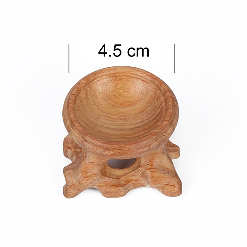 Wood Display Stand Base For Crystal Ball Sphere Home Office Desktop Decoration: 4.5cm