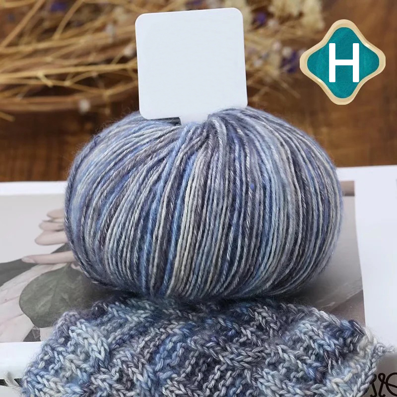 50G Multi Color Cotton Yarn Hand Knitted Crochet Yarn for Hand Knitting Thread Supplies Wool Ball: 08