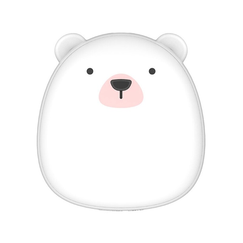 Śliczne kreskówkowy pingwin niedźwiedź polarny elektryczne ogrzewacze robić rąk USB akumulator ogrzewanie M2EE: biały