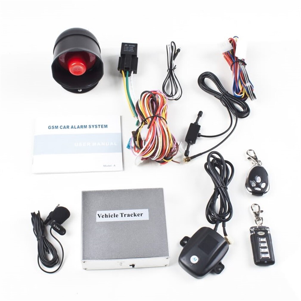 Vehicle Security Car Alarm System With Two 4-Button Transmitters Exquisitely Durable Gorgeous