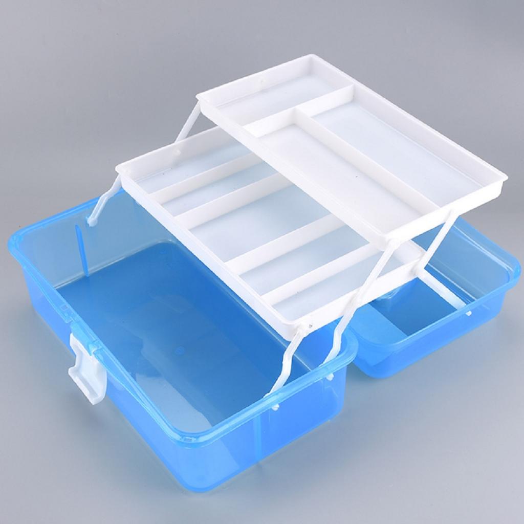 Plastic Toolbox Storage Box Little Items Organizer for Model Crafts Repair