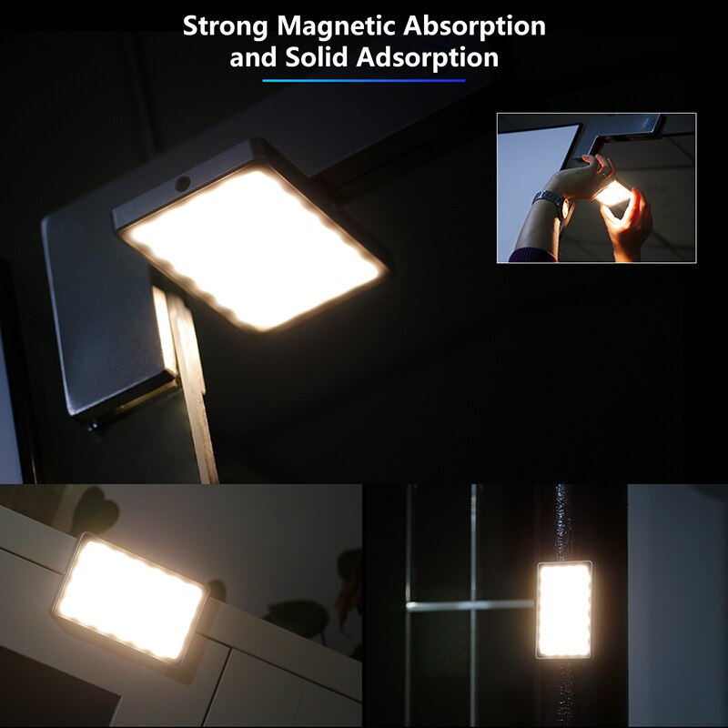 VIJIM VL-1 Mini luz LED para vídeo magnética regulable iluminación en cámara 96 LEDs lámpara W frío alta CRI96