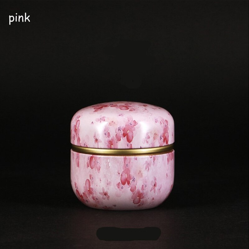 Draagbare theeset voor op reis, huishoudelijke verzegelde theepot, chinese stijl, multifunctionele metalen theedoos met deksel: Roze