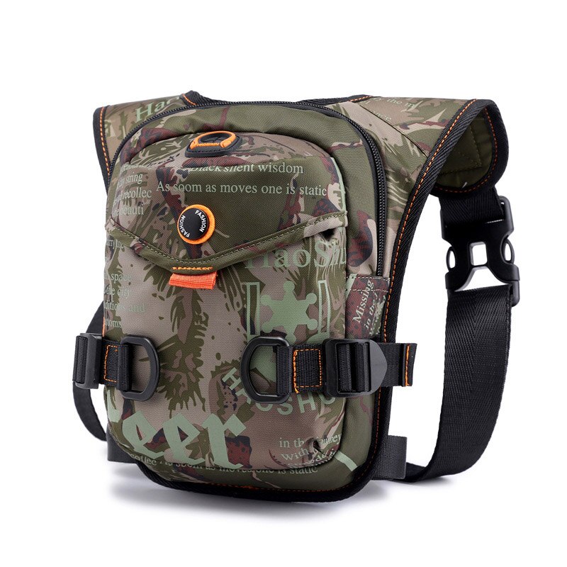 Men Waterproof Nylon Leg-bag Thigh Hip Bum Beltleg Fanny Pack Boys Waist Travel Riding Motorcycle Crossbody Shoulder Bags: Camouflage Leg Bags