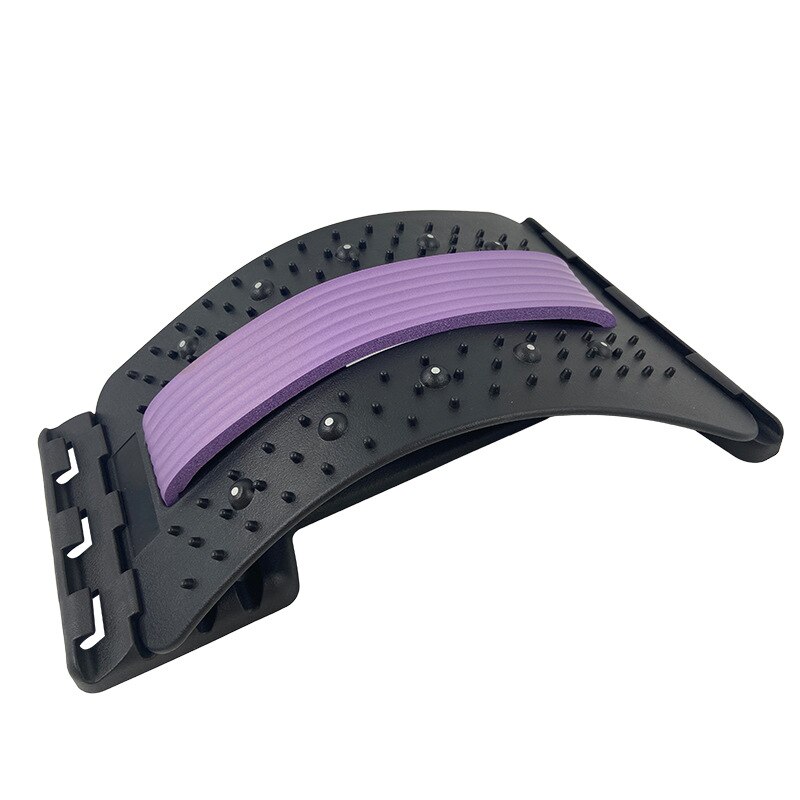 Back Massager Brancard Apparatuur Massage Gereedschap Massageador Magic Stretch Fitness Lendensteun Ontspanning Wervelkolom Pijn Relief B: Purple