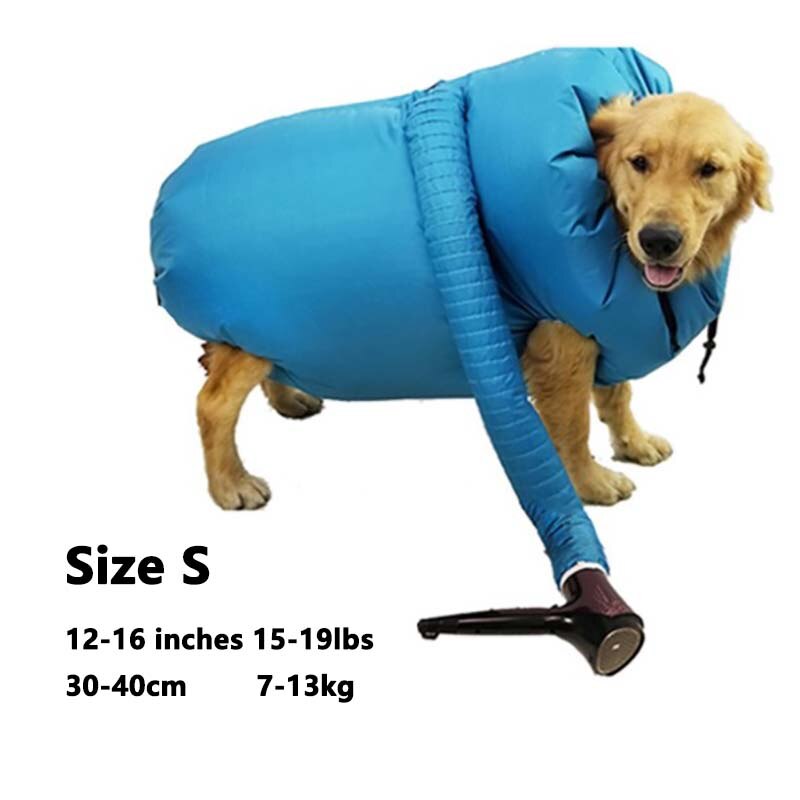 Dog Dryer Puff and Fluff Cheap Grooming Dryer Pet Hair Dryer Blower Summer French Bulldog: Blue S