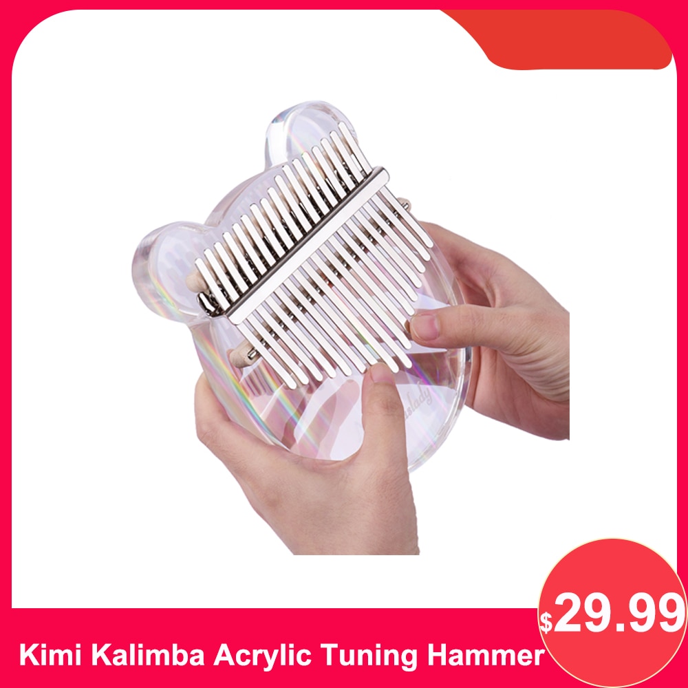 Kimi kalimba akryyli viritysvasara keikka kalimba kotelo manuaalinen peukalo pianopaketti muslady 17 avain kalimba peukalo pianomerkki satunnainen