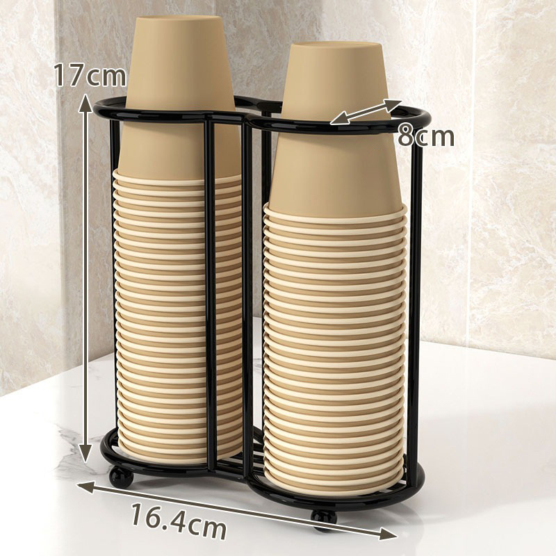 Cup Storage Holder Luxury Disposable Cup Support Frame Household Kitchen Paper Cup Holder Tea Cups Dispenser Kitchen Gadget: Red
