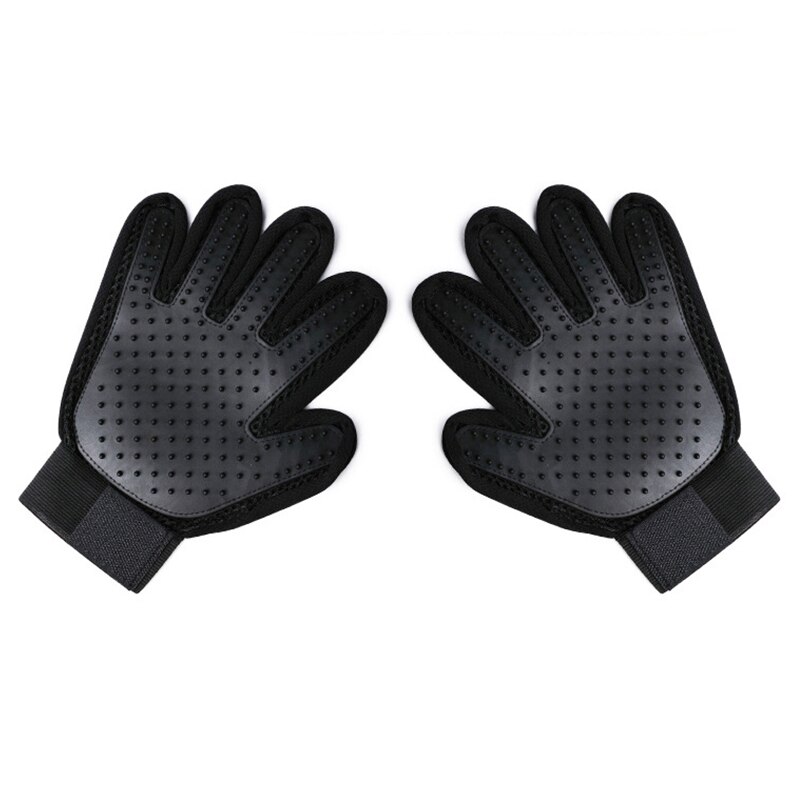 Hund Hundesalon Handschuh Silikon Katzen Pinsel Kamm Deshedding Haar Handschuhe Hunde Schlecht Reinigung Liefert Ebene Kämme: Rechts Hand / Schwarz