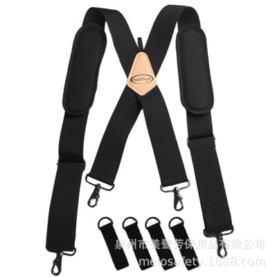 Mens Luchtkussen Schouderriem Tool Bretels X-Back Bretels Verstelbare Elastische Bretels Taille Gewichten Tooling Harnas