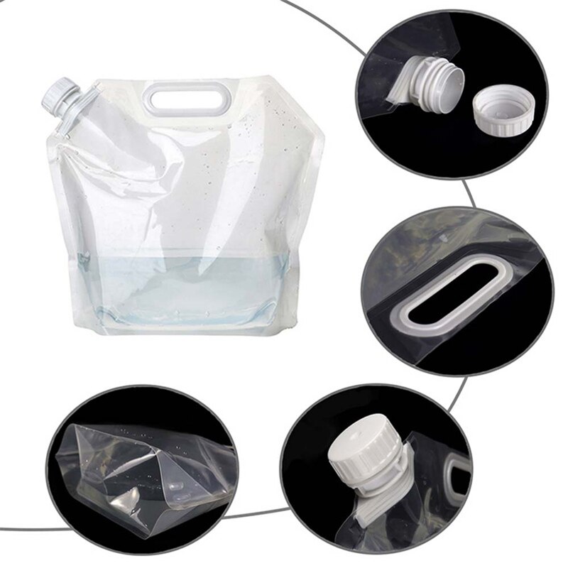 Water Bag Container Survival Draagbare 1Pc Camping Apparatuur Koken Drinken Sport Wandelen Accessoires Opvouwbare Waterzak