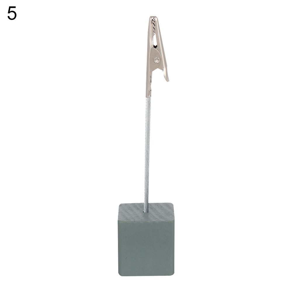 Decor Desktop Decoration Memorandum Wooden Message Folder Table Numbers Holder Photos Clips Place Card Clamps Stand: 5