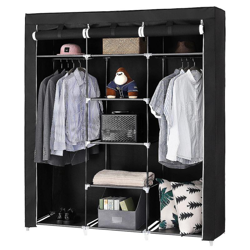 Tissu armoire meubles armoire de rangement tissu placard pliant tissu placard Portable pliant imperméable tissu HWC: Default Title