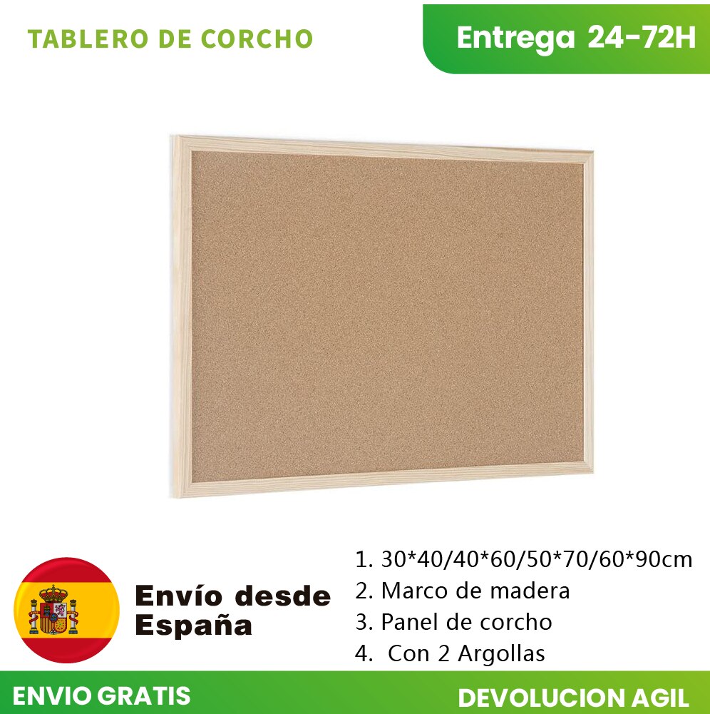 Boord Kurk Boord Met Houten Bericht Frame, Wit Slate Tek... – Vicedeal