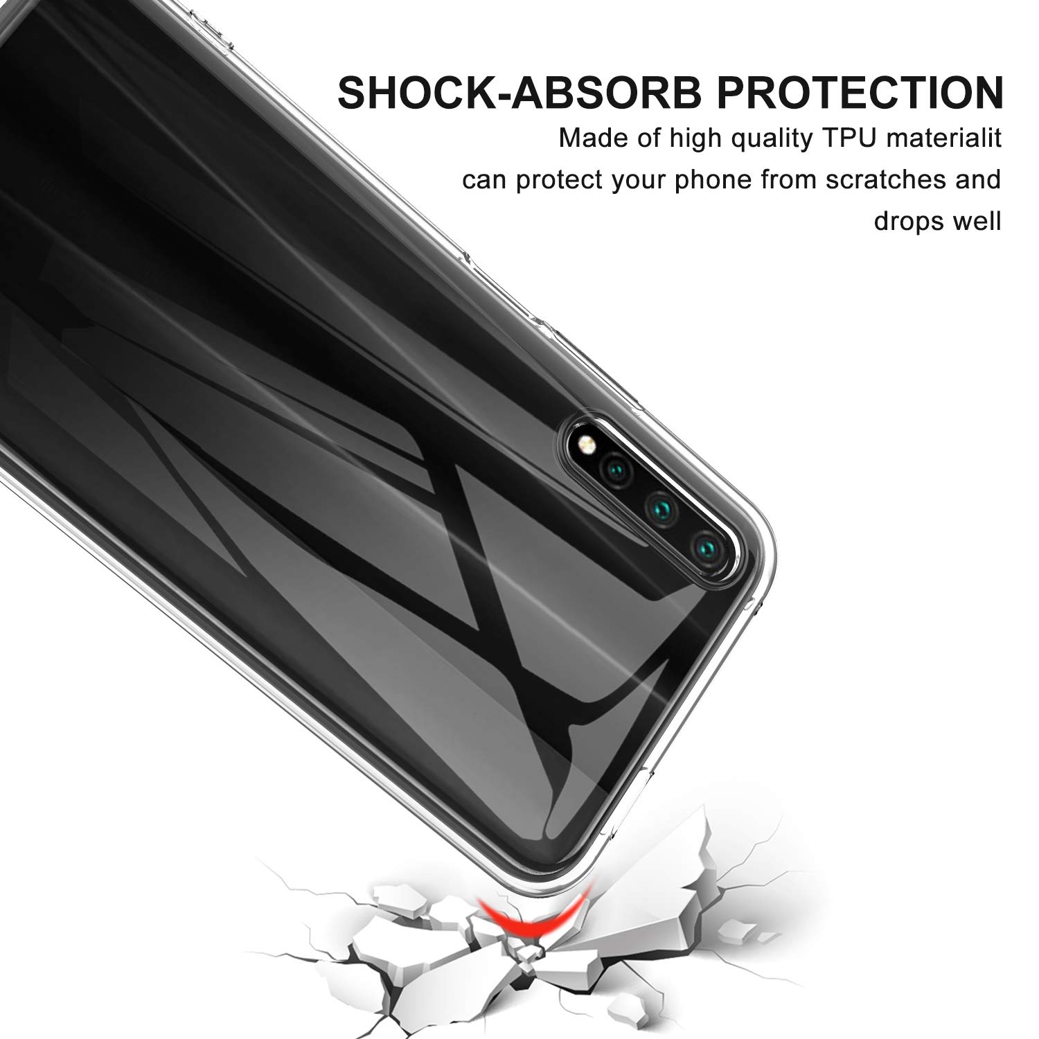 Przezroczyste etui na telefon Huawei Honor 9X Pro Lite Premium Miękka, odporna na wstrząsy tylna obudowa TPU Honor9X 9XPro 9XLite Rosja Clear Armor