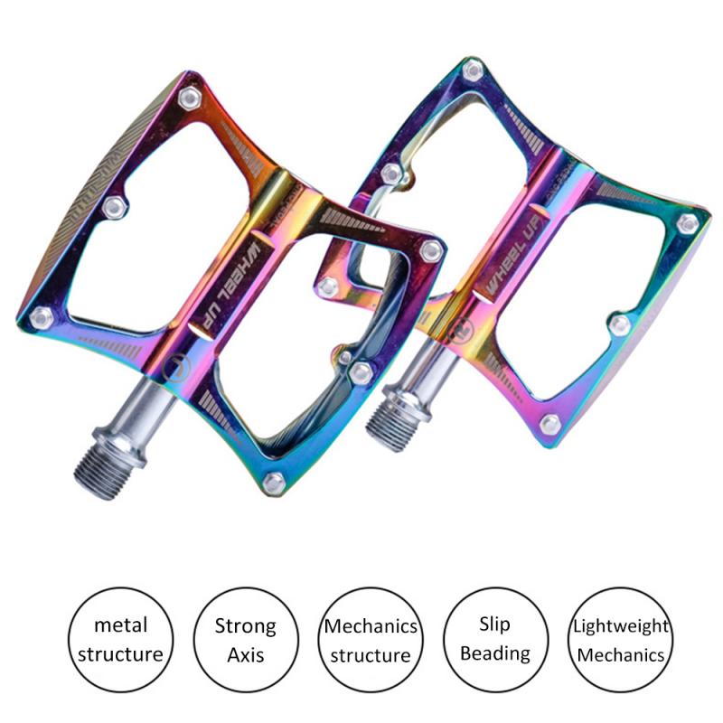 1 Paar Wiel Up Fiets Pedaal Aluminium Lager Mountainbike Pedaal Antislip Kleurrijke Pedaal Voor Mtb Fiets Fiets accessoires