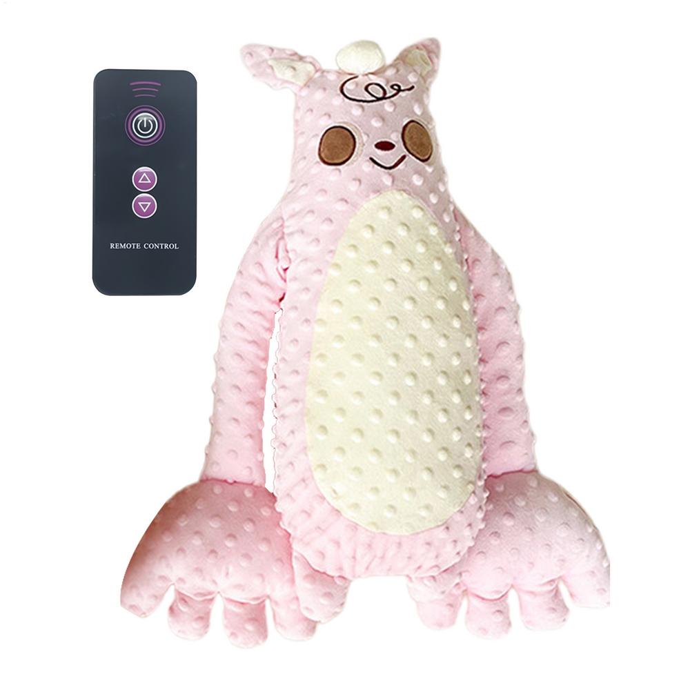 Lindo bebé Pat almohada chico chupete almohada recargable bebé acariciando almohada calmante acariciando juguete para dormir con almohadilla calmante para la palma: Rosa