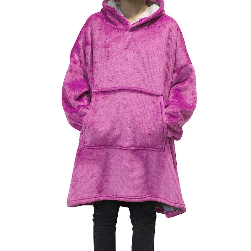 Felpe con cappuccio TV fuori misura in mucchio felpe con cappuccio tascabili giganti casuale invernali coperte ponderate unisex felpa con cappuccio per letti viaggi a casa: rosa