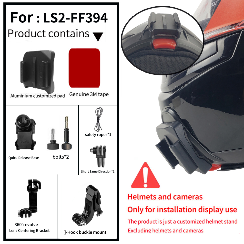 LS2-Helm, maßgeschneidert, MX701 436 FF370 352 800 801 802 805 811 903, Kinnhalterung für GoPro Hero10 Insta360 X2 3 DJI-Zubehör: Dark Grau