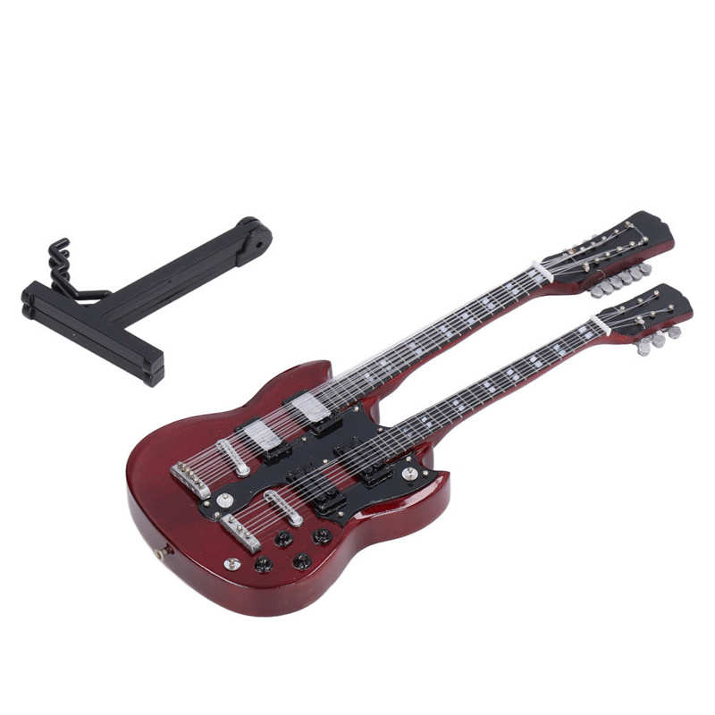 Miniatur Gitarre Geburtstag Simulierte Gitarre Modell Holz für Musik Höhle Unterricht für Heimat Sekretariat